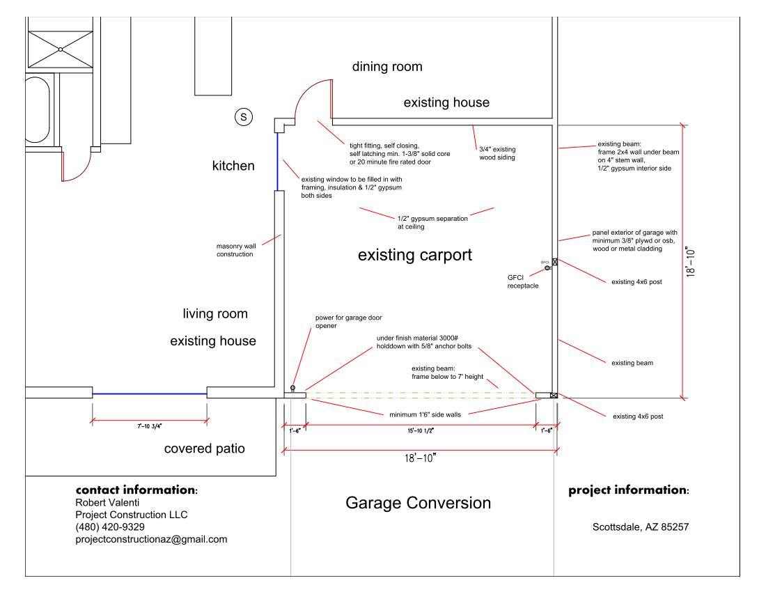 carport to garage design in scottsdale