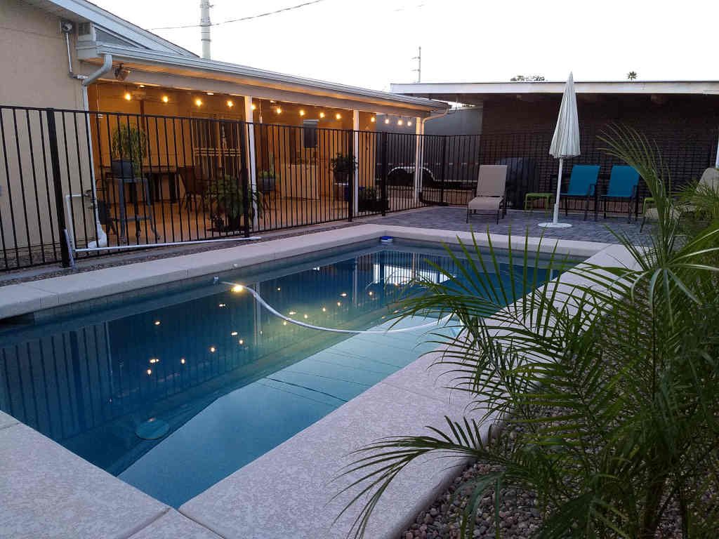modern pool patio in scottsdale