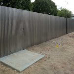 bare steel corrugated fence in scottsdale
