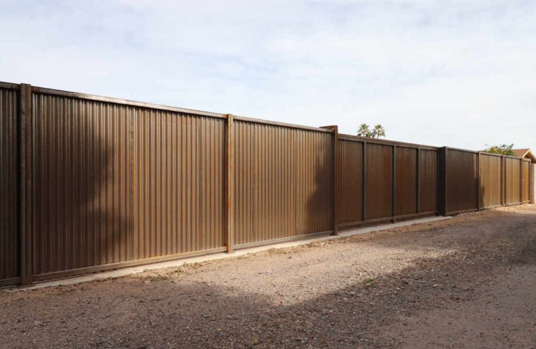 Rusted Corrugated Steel on 2" Tubing Frame in Scottsdale AZ